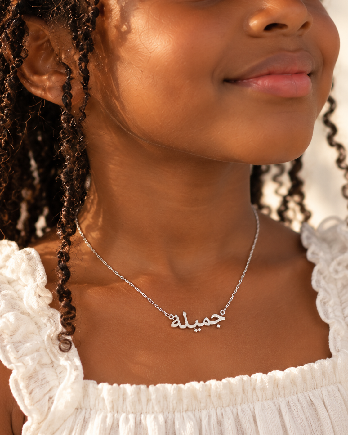 Collier arabe argenté enfant
